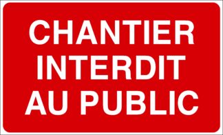 PANNEAU CHANT. INTERDIT PUBLIC 3522 PVC T14 330X200