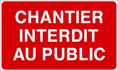 PANNEAU CHANT. INTERDIT PUBLIC 3522 PVC T14 330X200